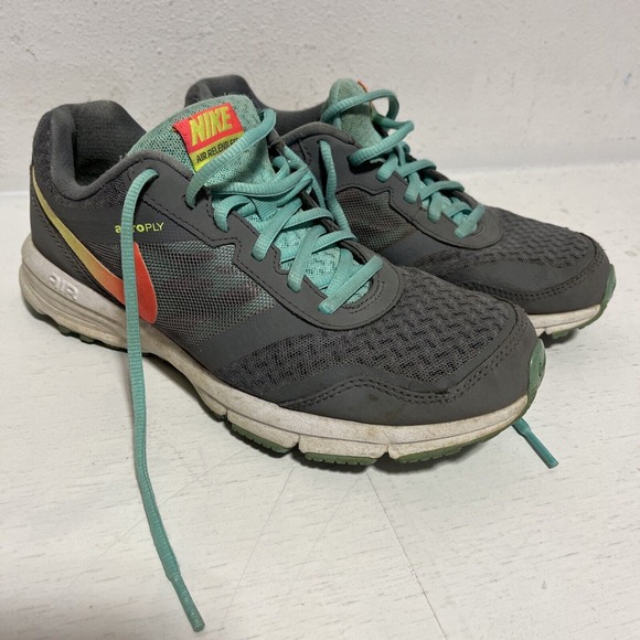 WOMEN'S NIKE AIR RELENTLESS 4 Aeroply Running Shoes Gray Turquoise Size 8 - Picture 1 of 5